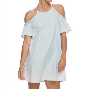 🌼NWT BLUE MINI DRESS WITH CUTOUT SHOULDERS